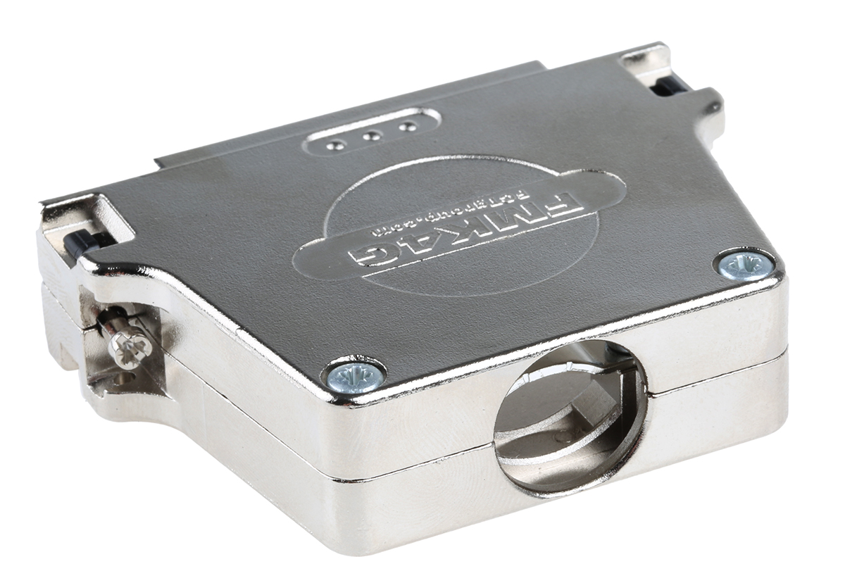 FCT from Molex FMK Series Die Cast Zinc Straight D-Sub Backshell, 37 Way Strain Relief