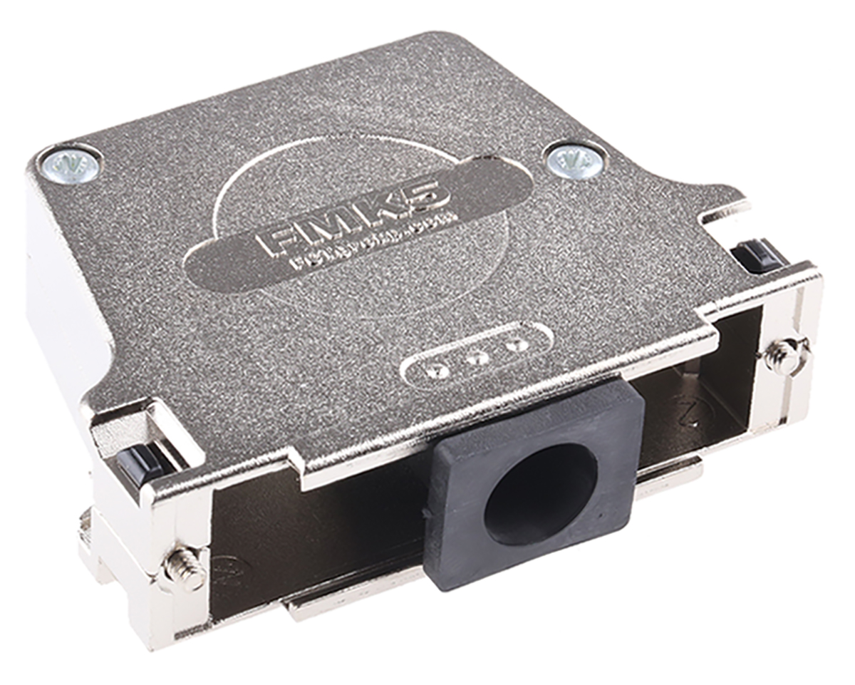 FCT from Molex FMK Series Die Cast Zinc Angled D-Sub Backshell, 50 Way Strain Relief