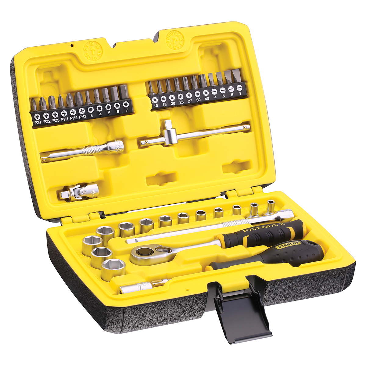 fmmt82683-1 Stanley 42-Piece 1/4 in 6 Point Socket Set