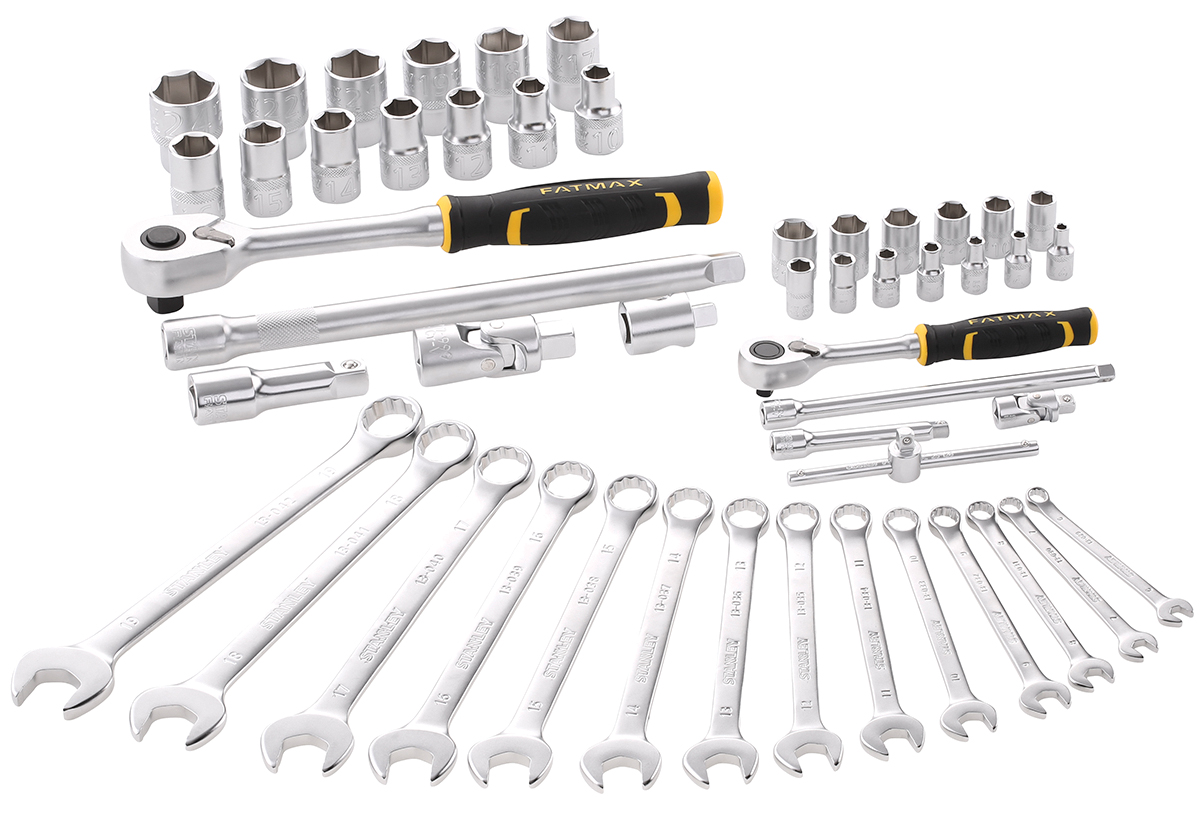 Stanley 50-Piece 1/2 in, 1/4 in 6 Point Socket Set