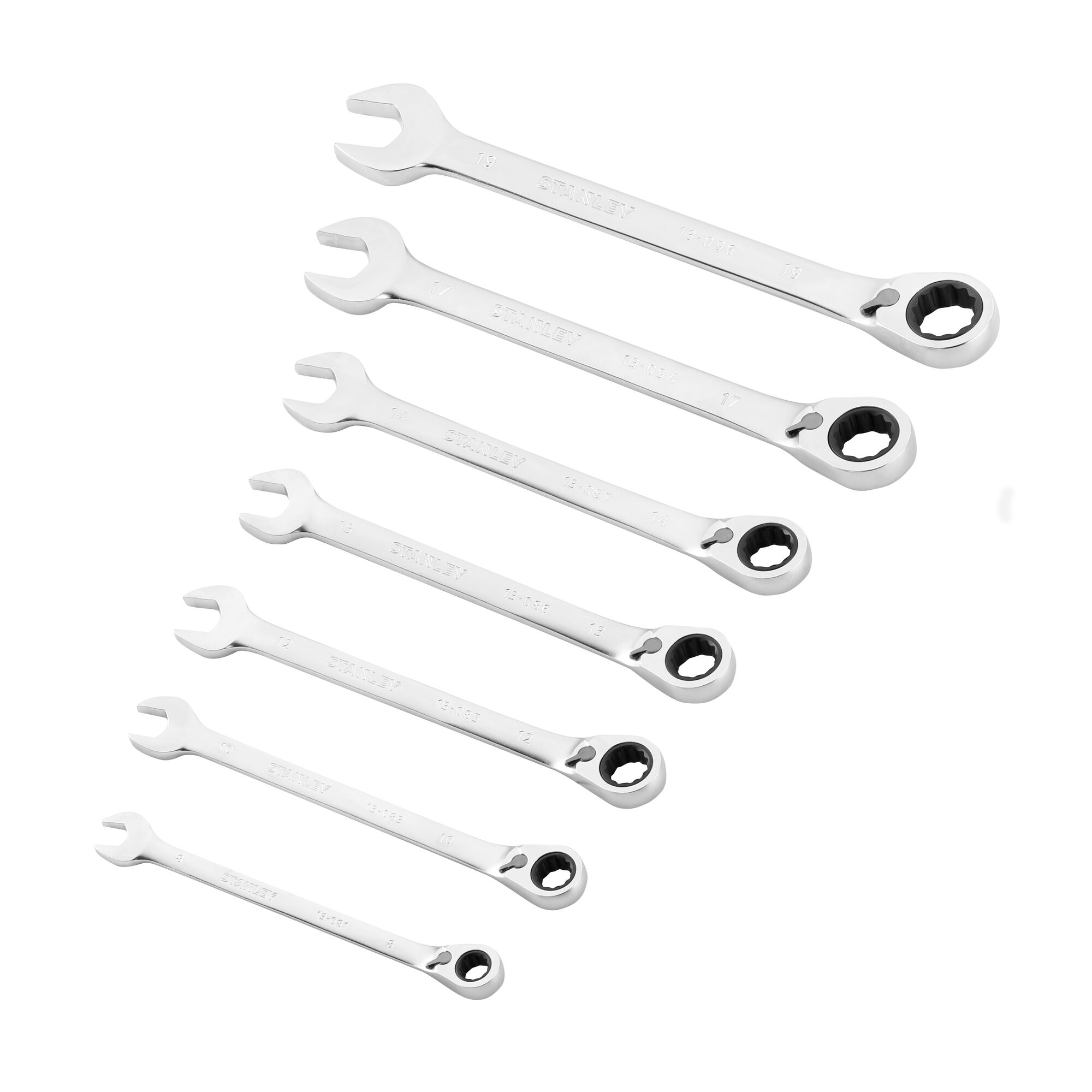 Stanley 7-Piece Combination Spanner Set, Chrome Vanadium Steel