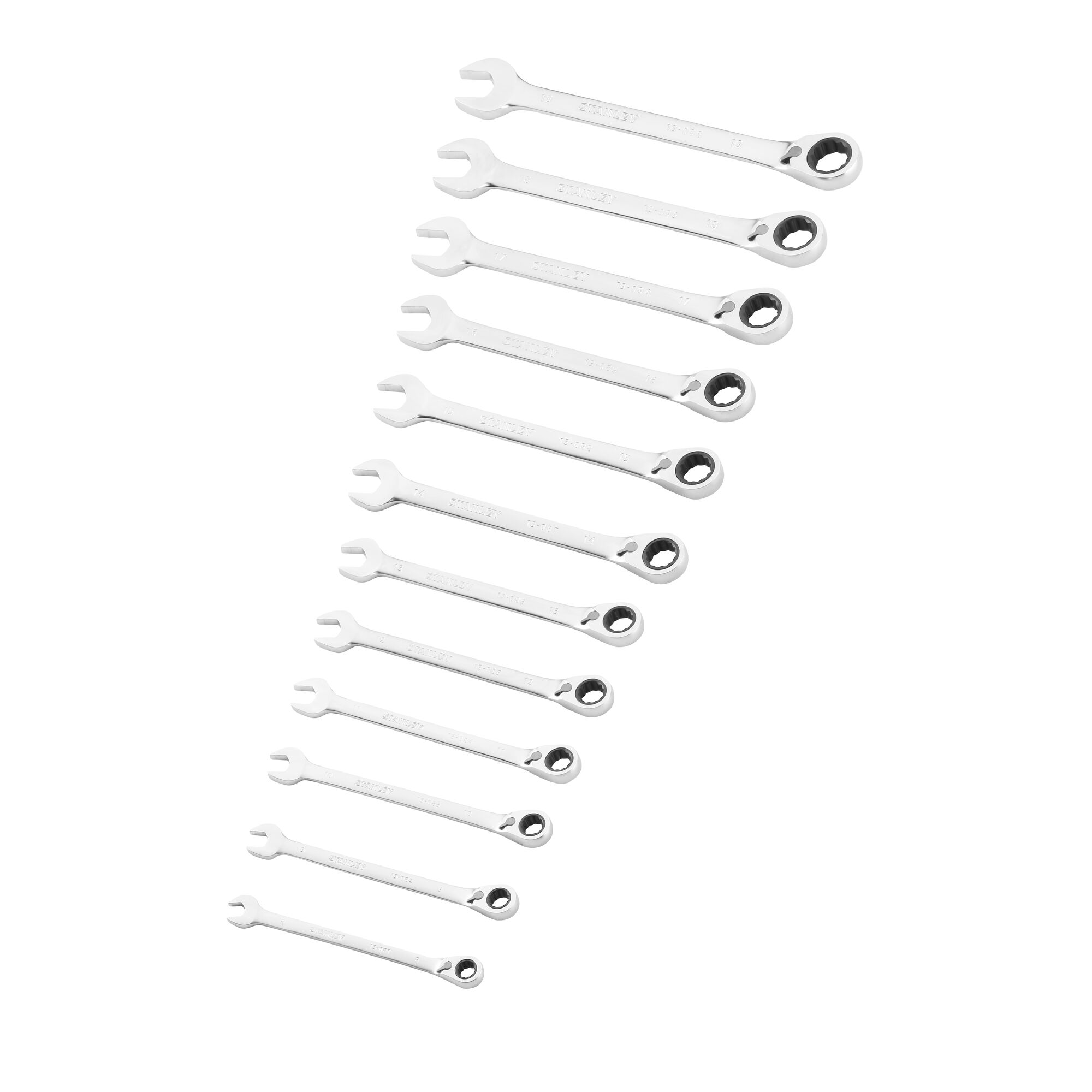Stanley 12-Piece Combination Spanner Set, Chrome Vanadium Steel
