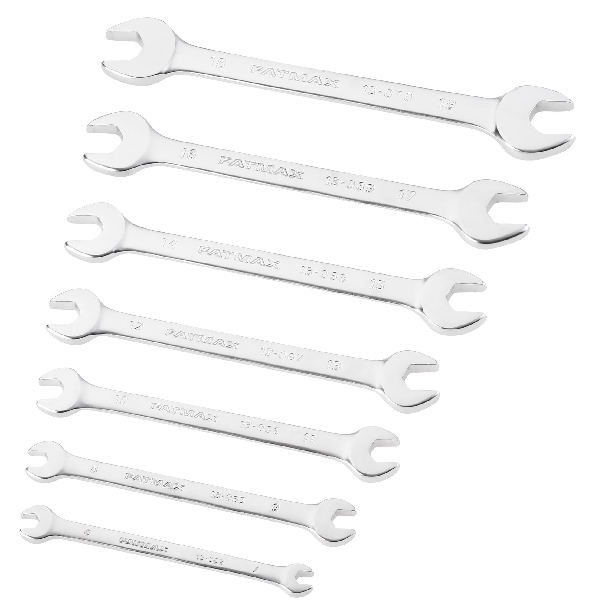 Stanley 7-Piece Open End Spanner, 10 x 11 mm, 18 x 19 mm, 14 x 15 mm, 16 x 17 mm, 6 x 7 mm, 12 x 13 mm, 8 x 9 mm,