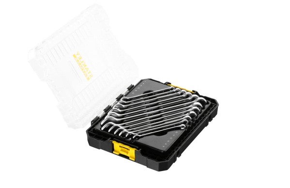 Stanley 12-Piece Spanner Set, 17, 9, 12, 10, 15, 16, 8, 14, 7, 6, 13, 11, Chrome Vanadium Steel VDE/1000V Approved