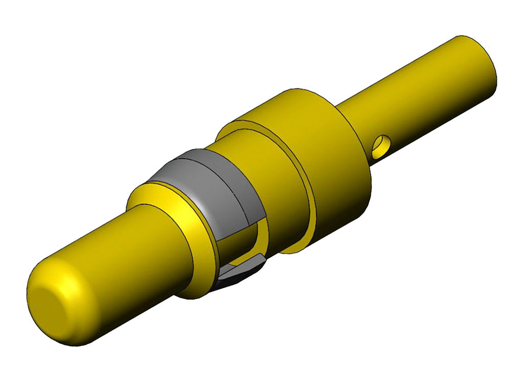 FCT from Molex, 173112 Series, size 16/20 AWG Male Crimp D-Sub Connector Power Contact, Gold Power 16 AWG