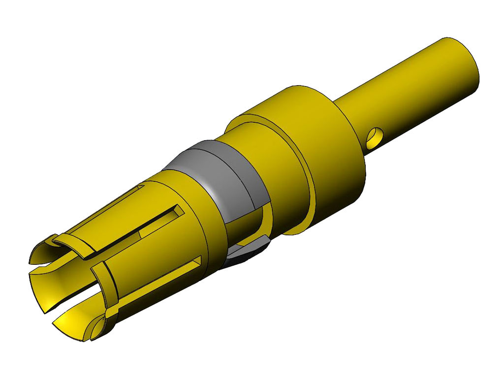 FCT from Molex, 173112 Series, size 16/20 AWG Female Crimp D-Sub Connector Power Contact, Gold Power 16 AWG