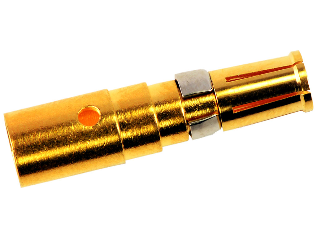 FCT from Molex, 172704 Series, Female Crimp D-Sub Connector Contact, Gold over Nickel High Power 8 AWG