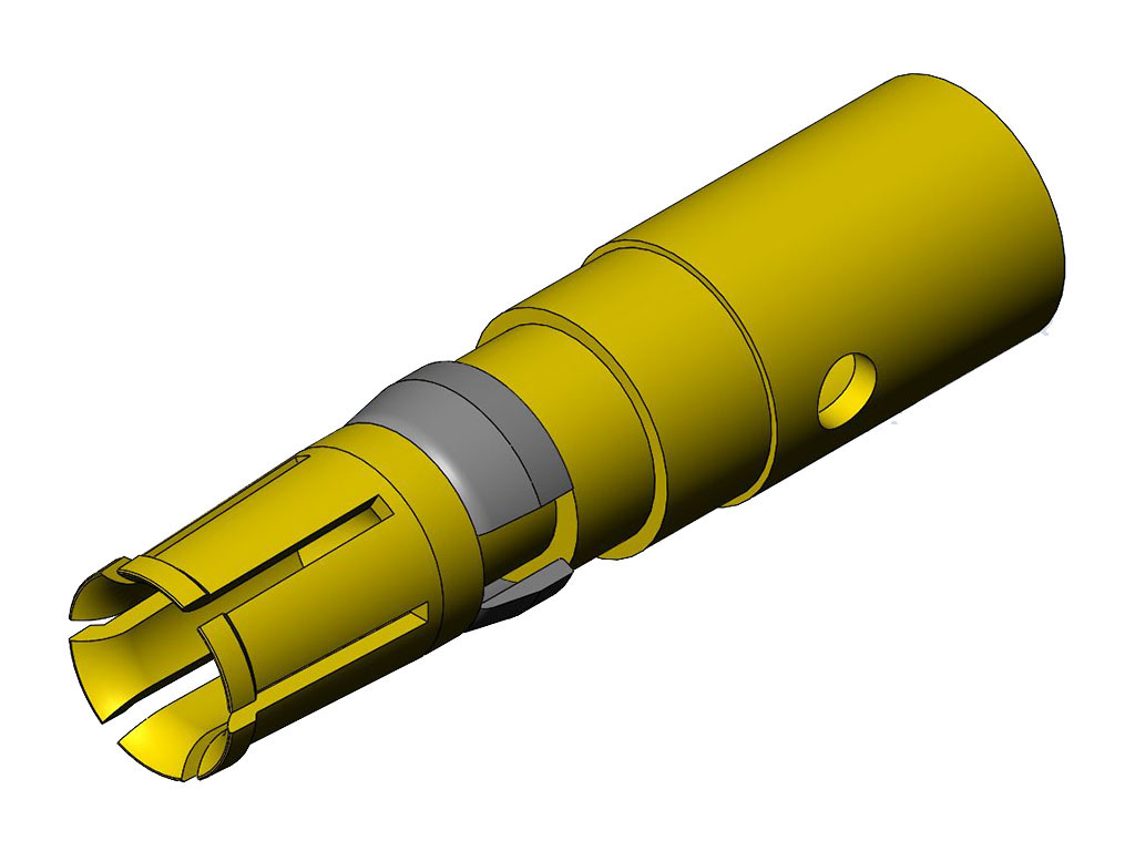 FCT from Molex, 173112 Series, size 8/10 AWG Female Crimp D-Sub Connector Power Contact, Gold Power 8 AWG