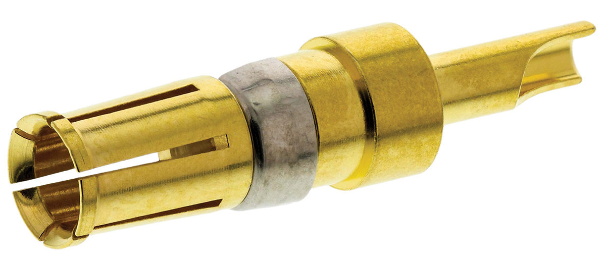 FCT from Molex, FCT Series, Female Solder Cup D-Sub Connector Power Contact, Gold over Nickel Power 16 AWG
