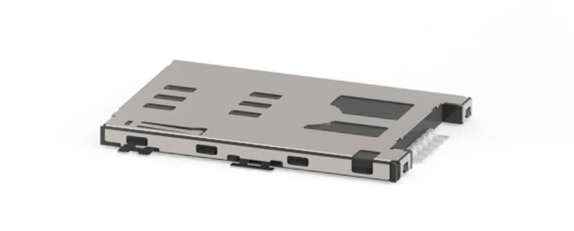 Yamaichi, F-MS 6 Way Side Entry Push-Push SIM SIM Card Connector, Solder