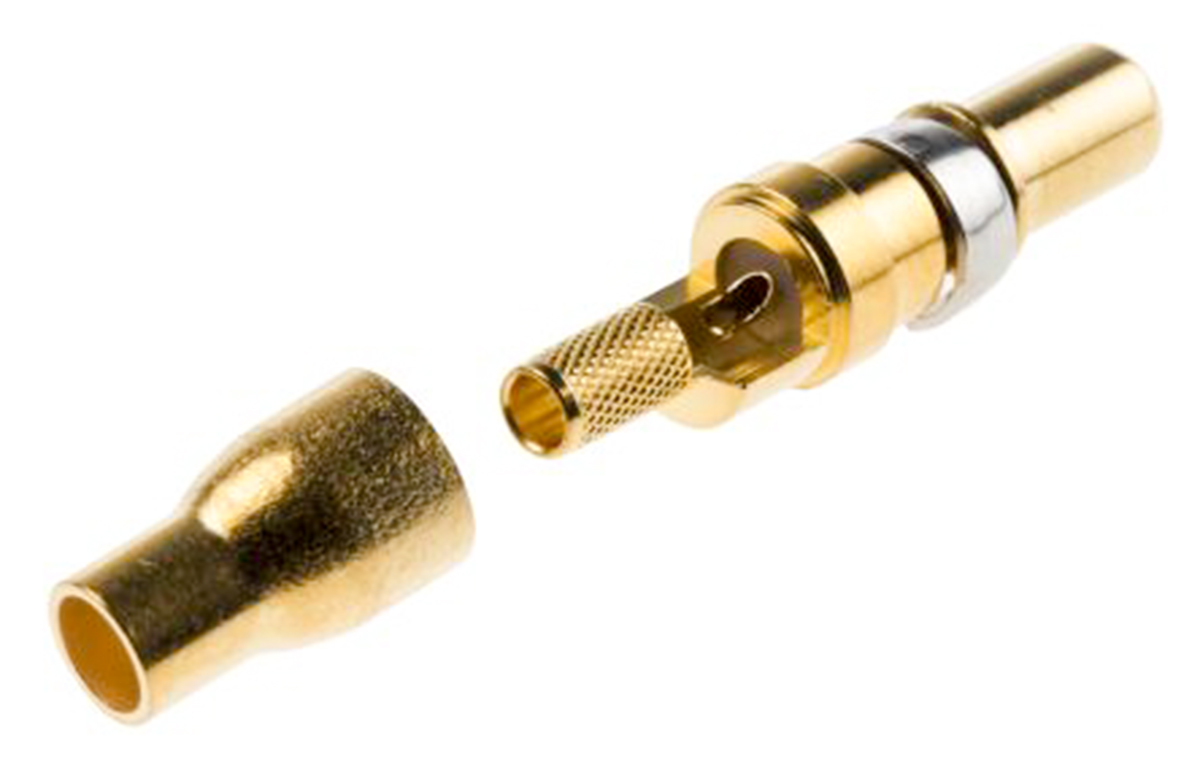 FCT from Molex, 173112 Series, Male Solder D-Sub Connector Coaxial Contact, Gold over Nickel 10 AWG