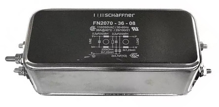 Schaffner, FN2070 36 A 250V ac/dc 400Hz, Chassis Mount EMI Filter, Stud 1 Phase