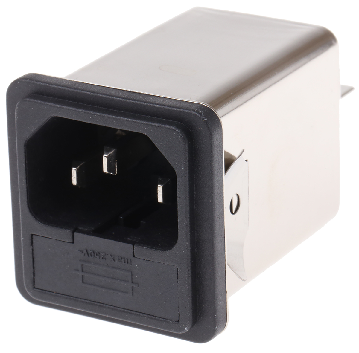 Schaffner, 250V ac 6A Snap-in IEC Filter Male 1 Fuse, Faston