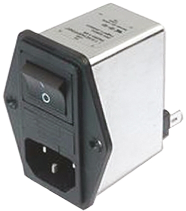 Schaffner, 250V ac 1.2A Flange IEC Filter Male 2 Pole 1 Fuse, Faston