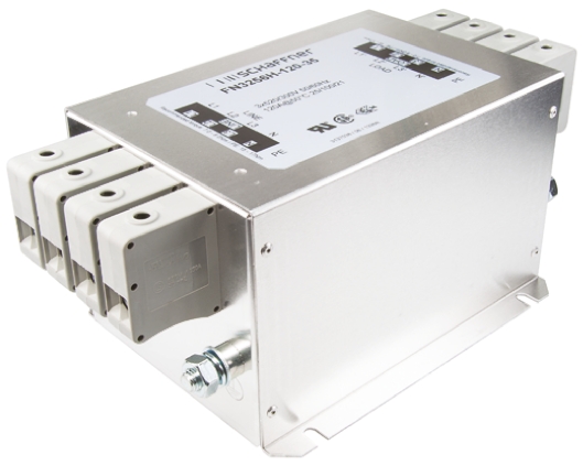 Schaffner, FN3256 120 A 520V ac 60Hz, Chassis Mount EMI Filter, Terminal Block 3 Phase