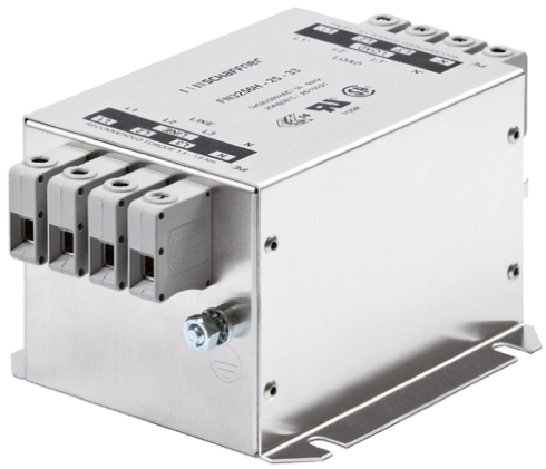 Schaffner, FN3256 8 A 480V ac 60Hz, Chassis Mount EMI Filter, Terminal Block 3 Phase