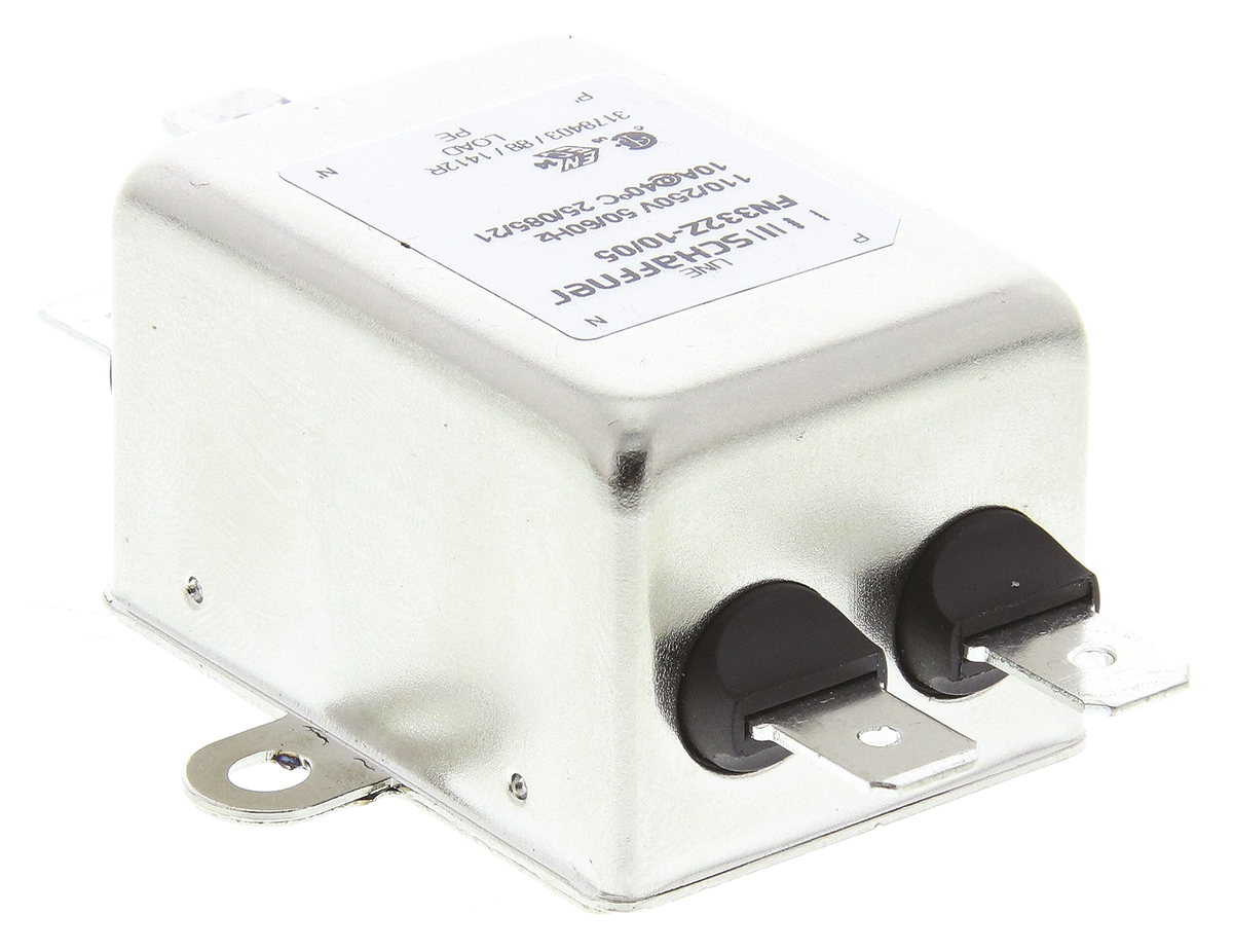 Schaffner, FN332Z 10 A 250V ac 400Hz, Chassis Mount EMI Filter, Solder 1 Phase