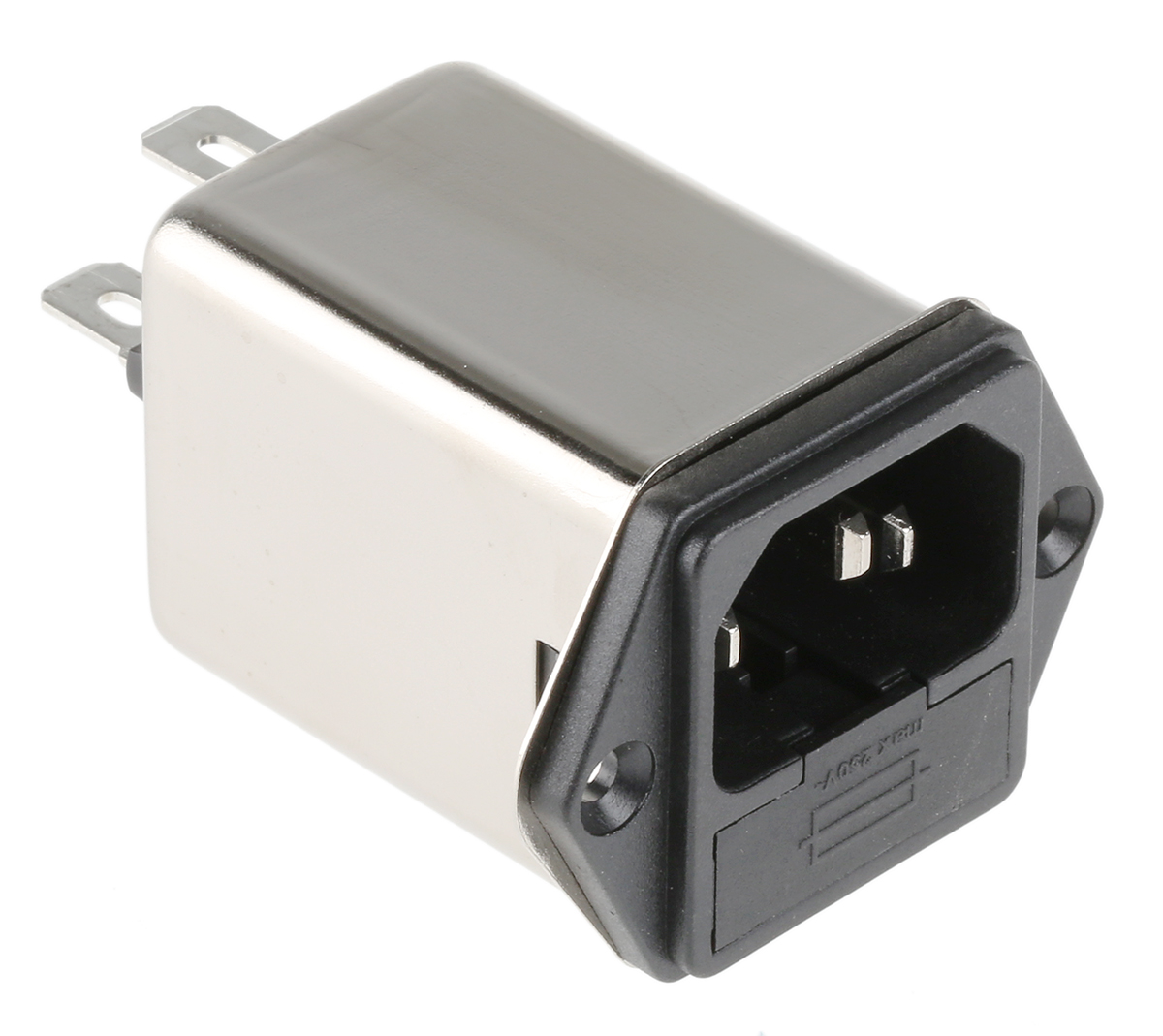 Schaffner, 250V ac 4A Panel Mount IEC Filter Male 2 Fuse, Faston