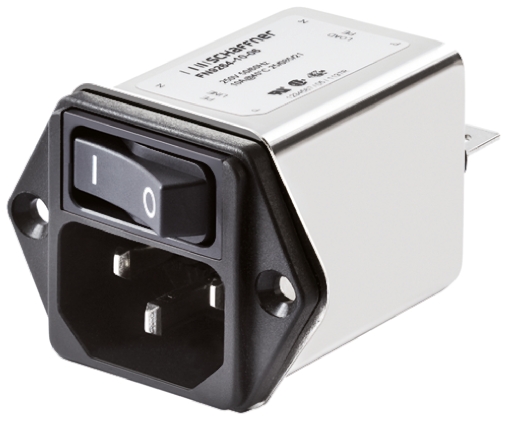 Schaffner FN9264-10-06, 250V ac 10A Flange IEC Filter, Faston