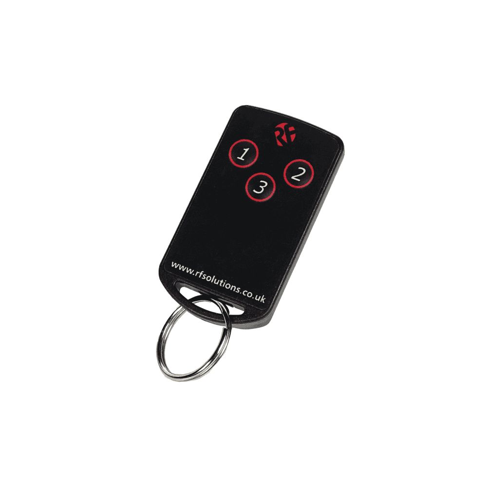RF Solutions FOBBER-4T3 3 Button Remote Control Fob, 433.92 MHz