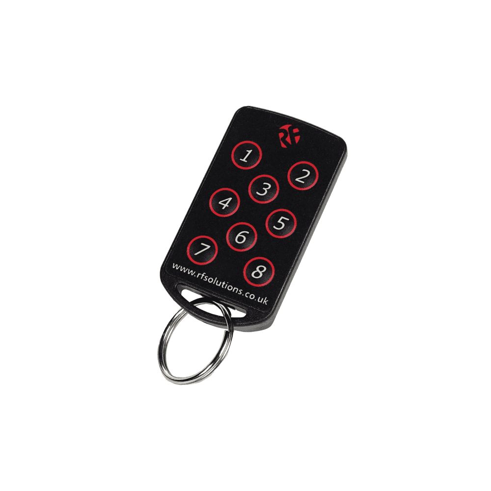 RF Solutions FOBBER-4T8 8 Button Remote Control Fob, 433.92 MHz