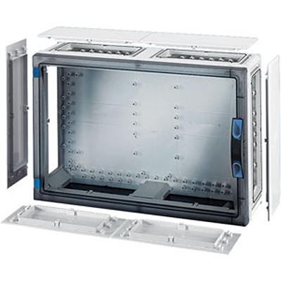 HENSEL FP Series Grey, Transparent Polycarbonate Junction Box, IP65, 186 mm, 546mm 366 mm
