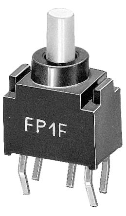 KNITTER-SWITCH FP Series Push Button Switch, Momentary, PCB, SPDT, Yellow LED, IP40, IP67, 28 V dc 250 V ac