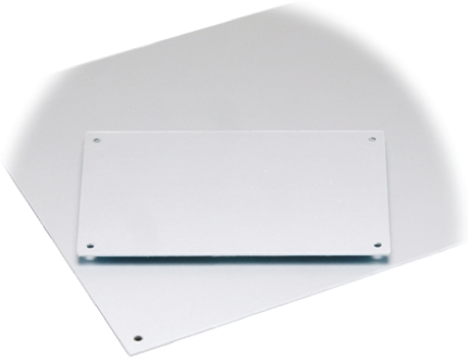 Fibox Light Grey Aluminium Front Panel 289 mm 189mm