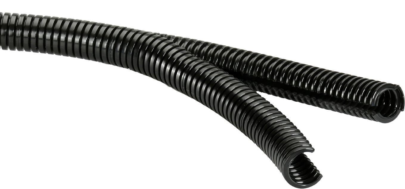 Flexicon, 11 mm Nominal Diameter, Polyvinyl Chloride, Polyamide 6, Black