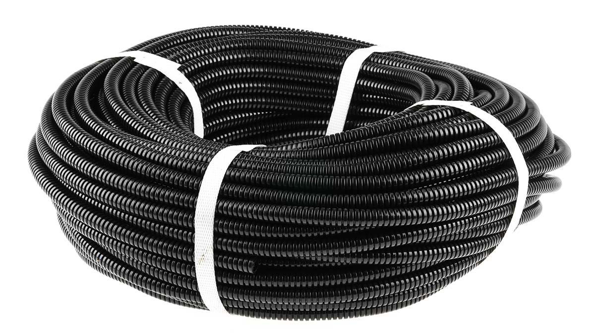 fpas10b-50m Flexicon, 10 mm Nominal Diameter, Plastic, Black