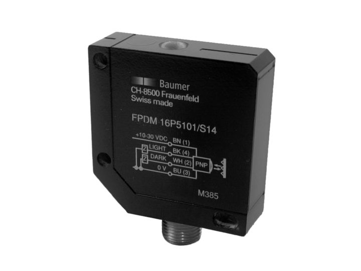 Baumer Retroreflective Photoelectric Sensor, Rectangular Sensor