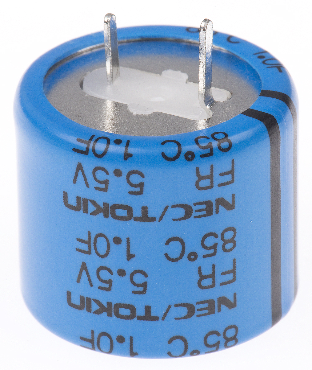 KEMET 1 F Supercapacitor -20 to 80 % Tolerance, Supercap FR 5.5V dc, Through Hole