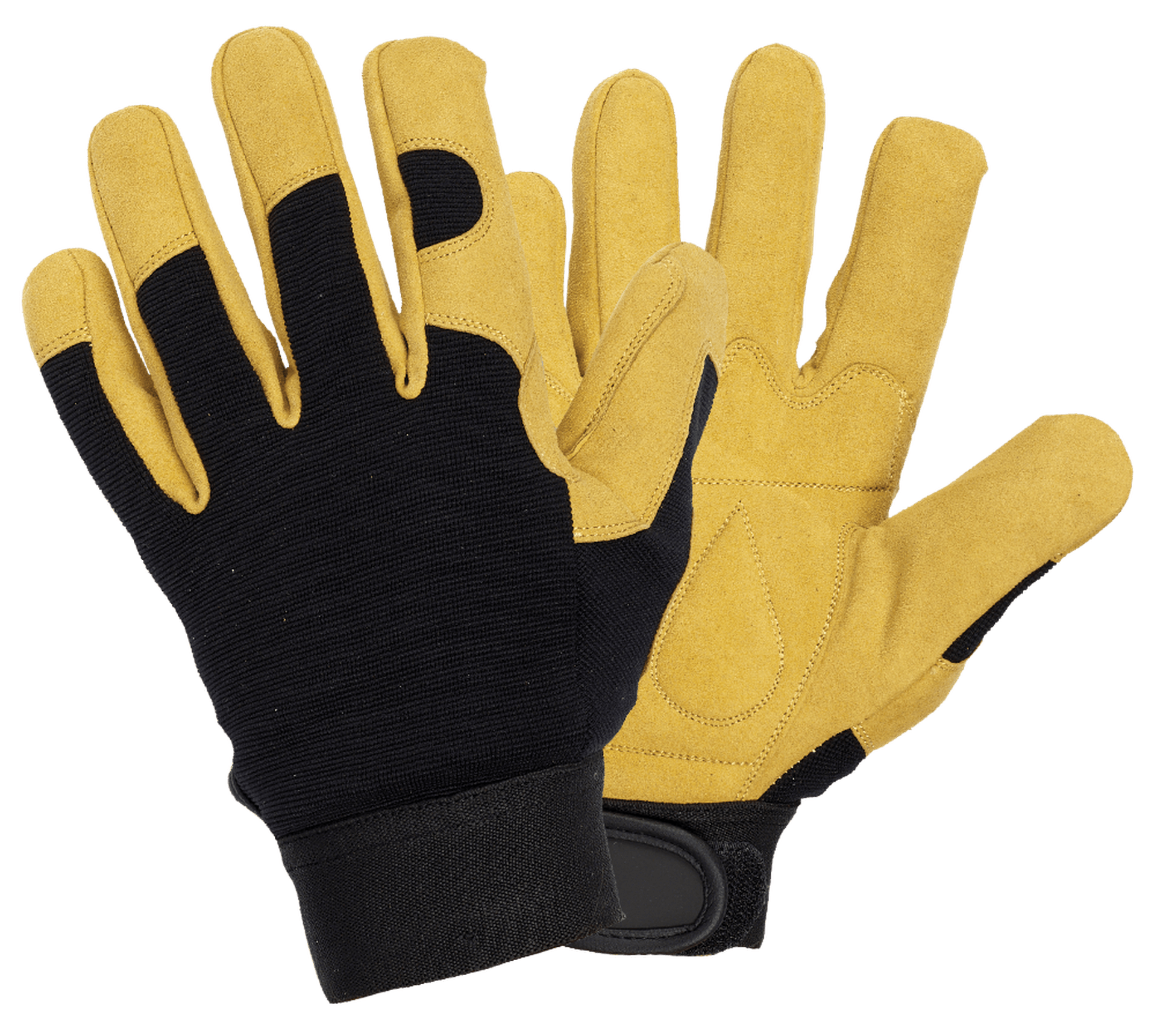 Solidur Black, Yellow 40% Nylon, Polyurethane Gloves, Size 7