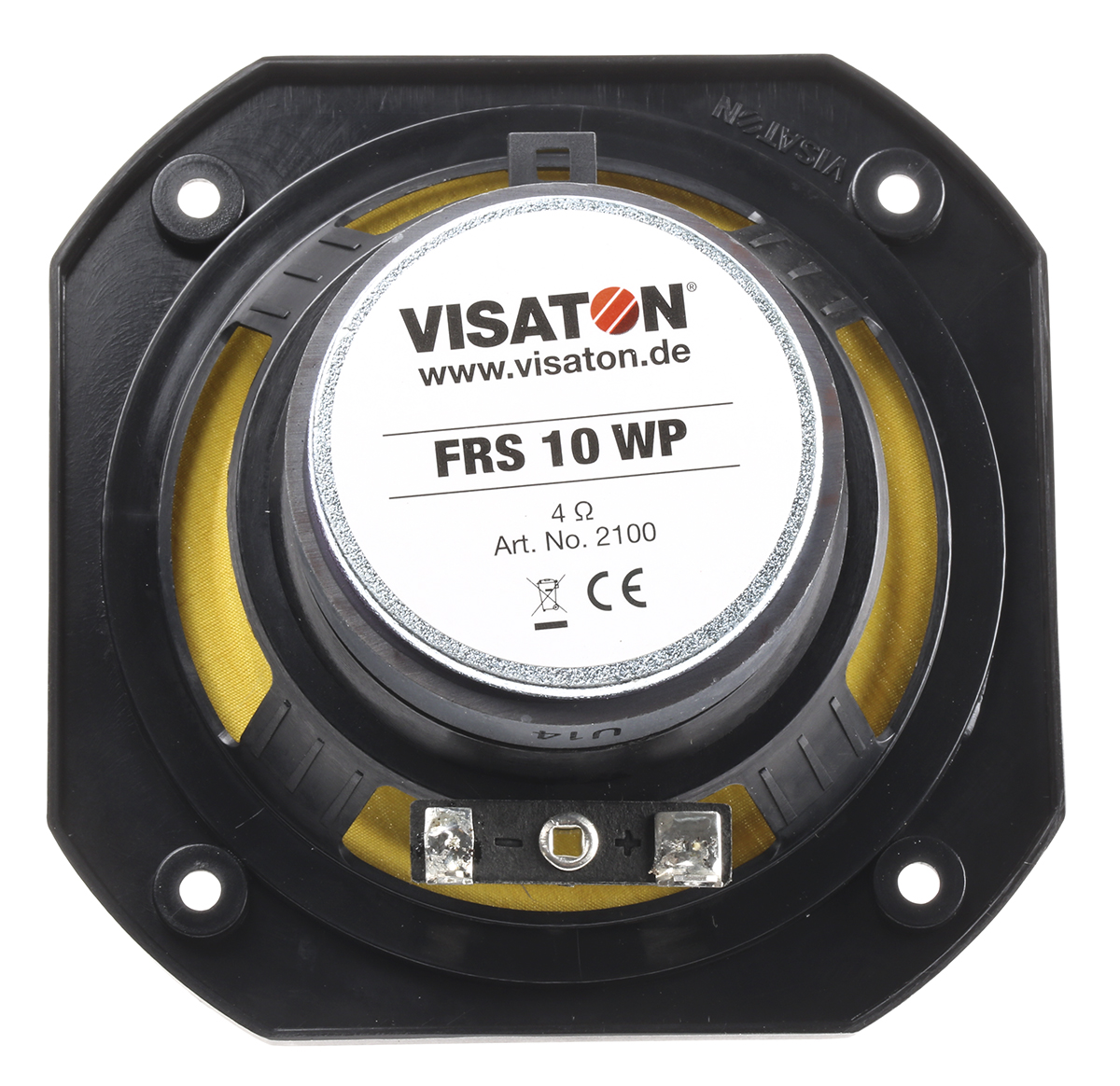 frs-10-wp-4-ohm-black Visaton 50W White, Black Portable Speaker, 4 Ω, 90 Hz 19 kHz