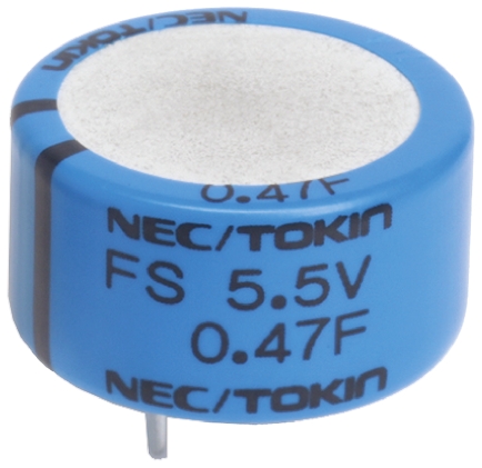 KEMET 0.47 F Supercapacitor -20 to 80 % Tolerance, Supercap FS 5.5V dc, Through Hole