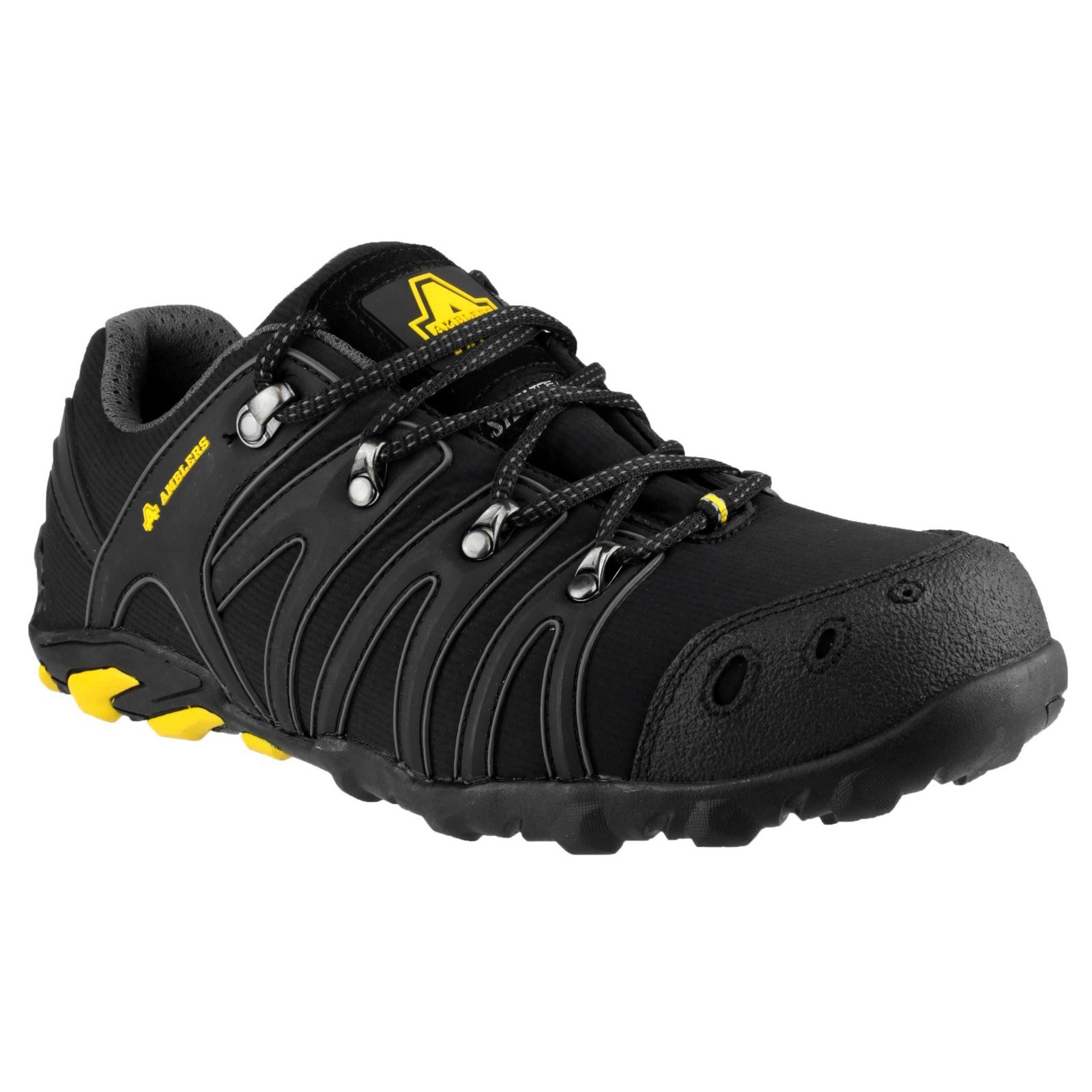 Amblers FS23 Black Steel Safety Trainer, UK 4, EU 37