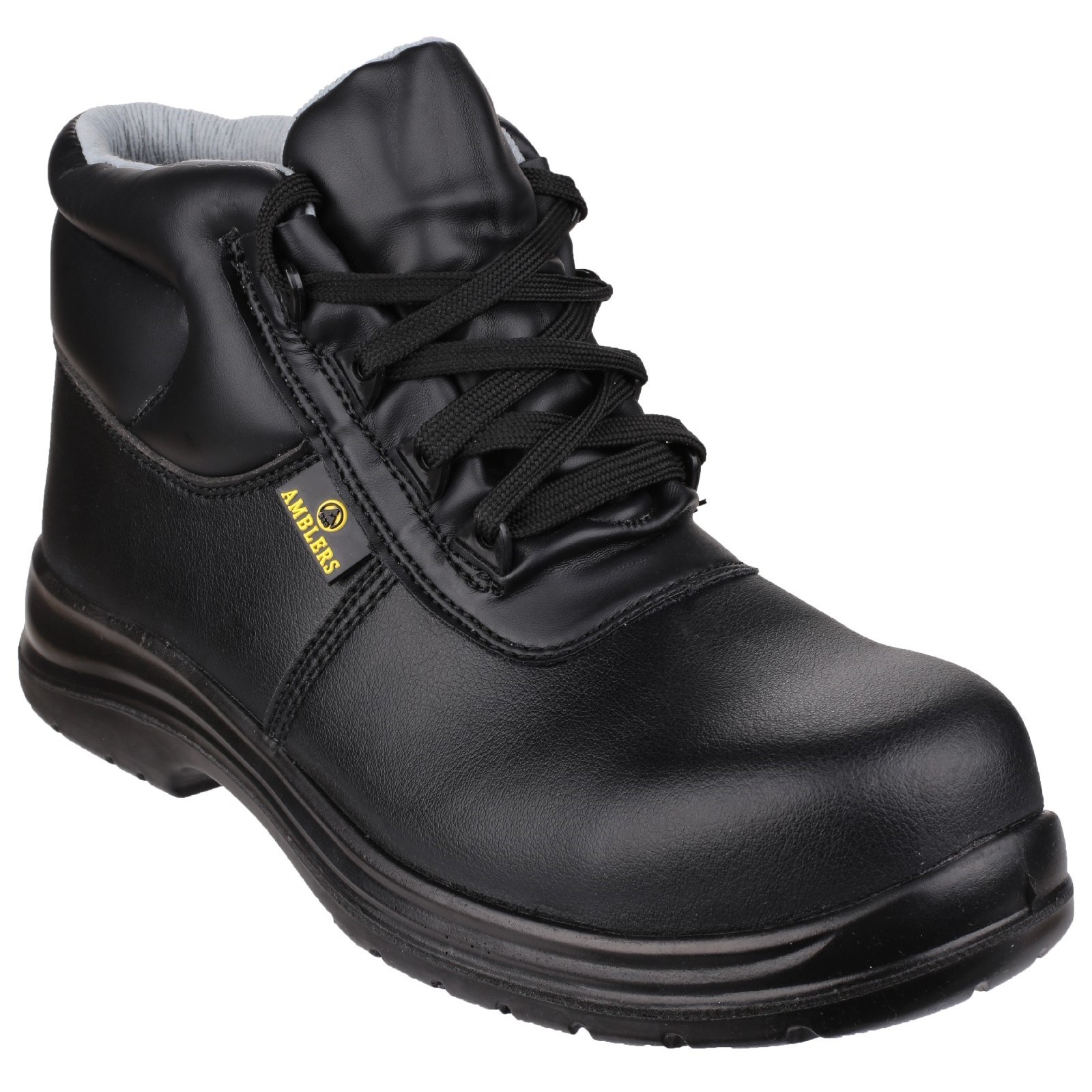 Amblers FS663 Black Metal Toe Capped Unisex Safety Boots 3, EU 36 EN ISO20345, EN 61340-5-1