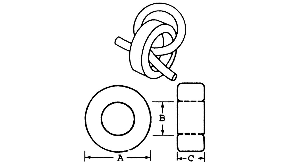ft-193-j Amidon Ferrite Bead Ferrite Bead 15.9 mm, For: Noise Reduction, Electromagnetic Interference Suppression 31.75 mm OD