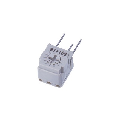 2 mΩ, Through Hole Trimmer Potentiometer, Pin 0.5 W Side Adjust Nidec Components, FT-63