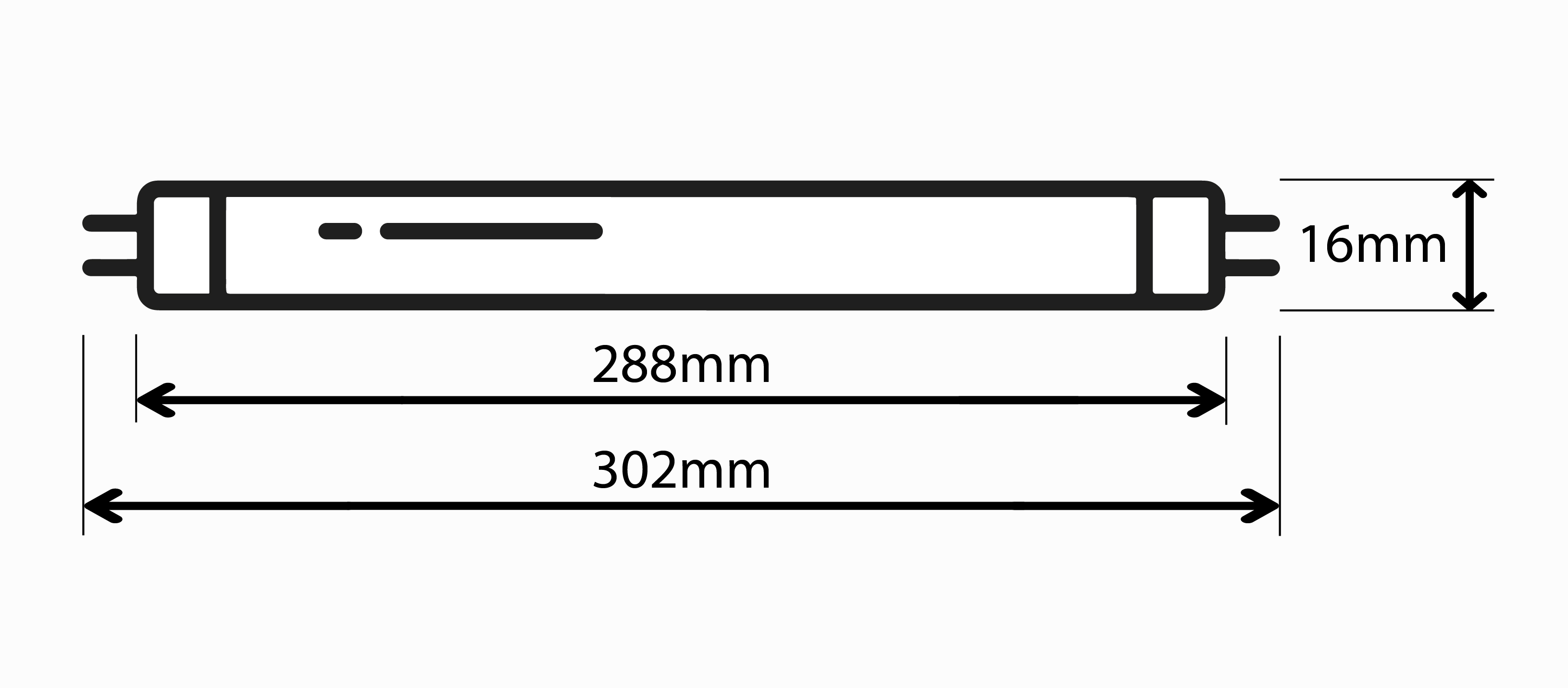 ft008germ Bailey Electric & Electronics bv 8 W Fluorescent Tube Clear, 300 mm, G5