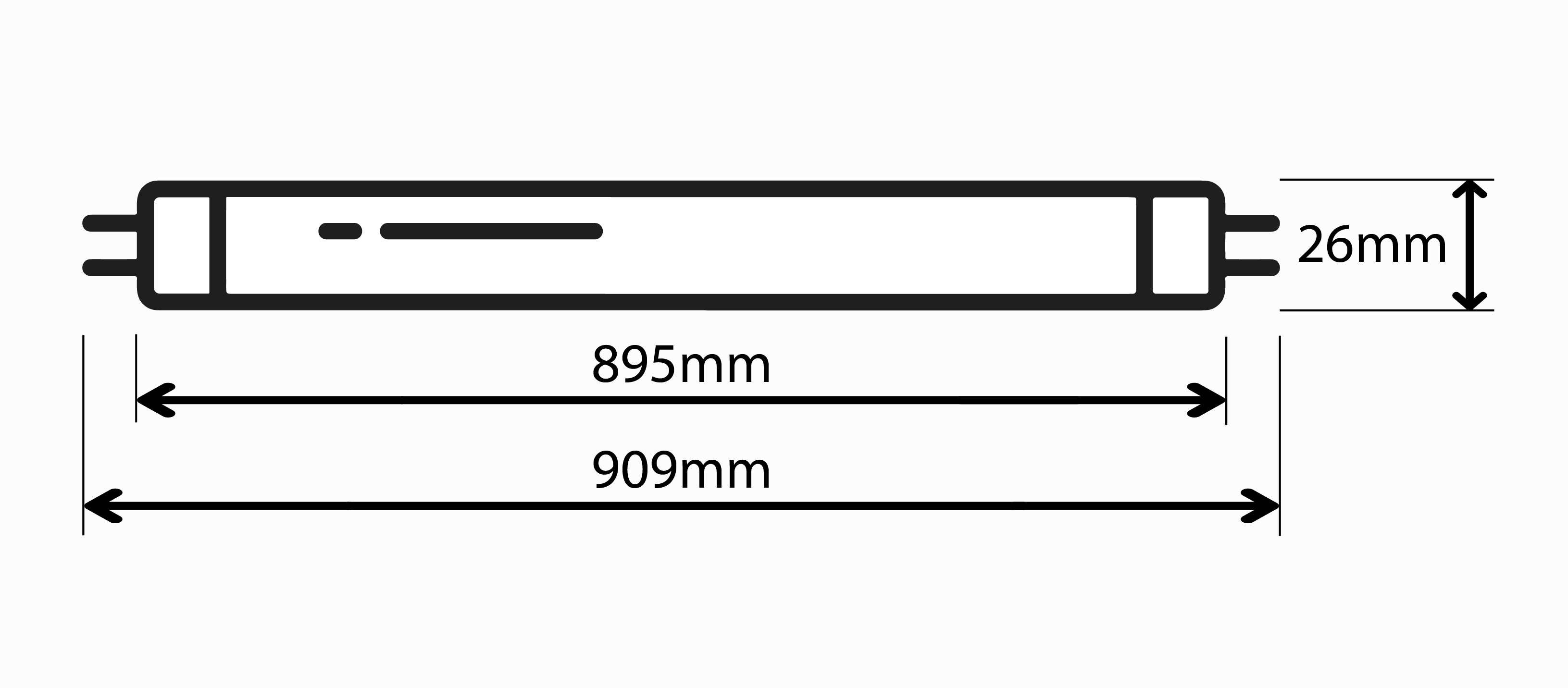 ft030germ Bailey Electric & Electronics bv 30 W Fluorescent Tube Clear, 895 mm, G13