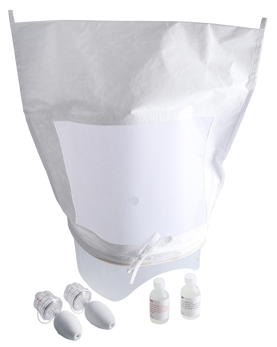 3M FT10 Testing Kit Sweet Containing Fit Test Solution 55ml bottle (sweet), Hood & Collar, Instructions, Nebuliser x 2,