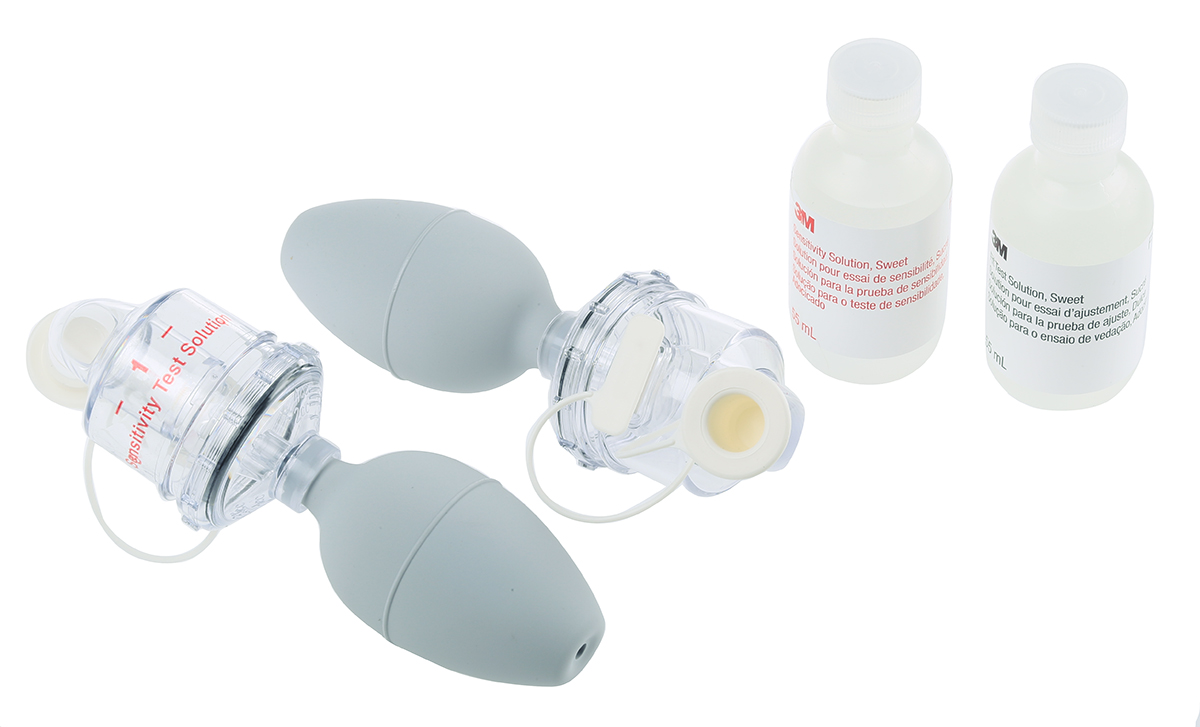 ft10 3M FT10 Testing Kit Sweet Containing Fit Test Solution 55ml bottle (sweet), Hood & Collar, Instructions, Nebuliser x 2,