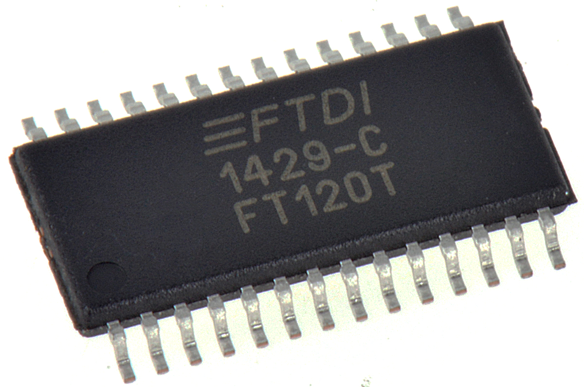 FTDI Chip FT120T-R, Controller IC, 1-Channel, 5.5V, USB 2.0, USB 1.1, 3.3 V, 28-Pin TSSOP