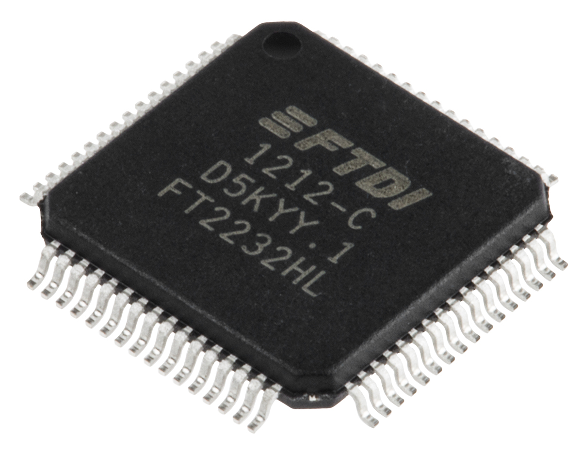 FTDI Chip 2-Channel UART RS232, RS422, RS485 64-Pin LQFP