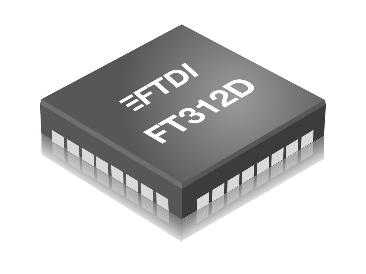 FTDI Chip FT312D-32Q1C-T, Controller IC, 1-Channel, 3.63V, USB 2.0, 3.3 V, 32-Pin QFN