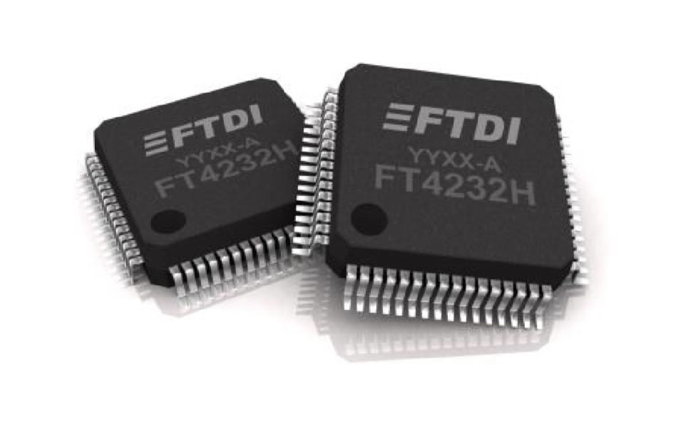 FTDI Chip FT4232HQ-REEL, Controller IC, 1-Channel 12 Mbps, 1.98V, SPI, UART, USB, I2C, 3.3 V, 64-Pin QFN