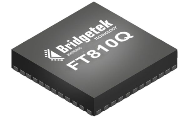 Bridgetek Graphics Controller 60 MHz 800 x 600 pixels SPI 48-Pin VQFN