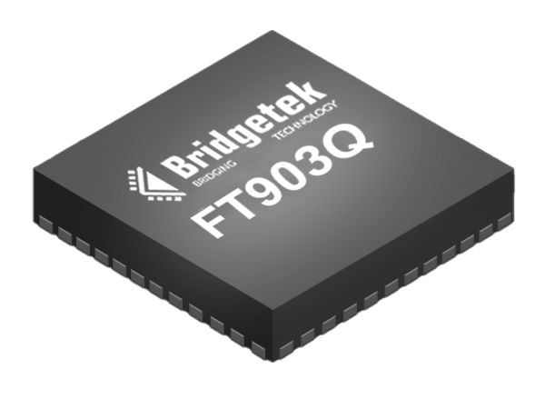 Bridgetek FT903Q-C-T, 32 bit FT32, FT903 Microcontroller, 100 MHz, 256kB FLASH, 100-Pin QFN