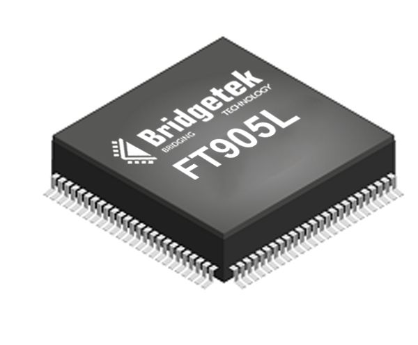 Bridgetek, 32 bit FT32, FT905 Microcontroller, 100 MHz, 256kB FLASH, 80-Pin LQFP